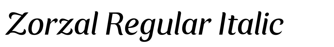 Zorzal Regular Italic